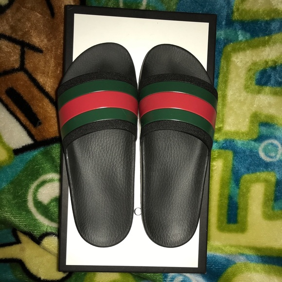 Gucci Signature slide sandal - Gucci Men's Sandals 431070CWD203020